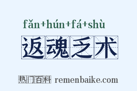 返魂乏术是什么意思的图片